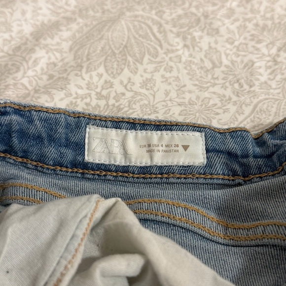 Zara Light Blue Flare Leg Jeans - Picture 2 of 5